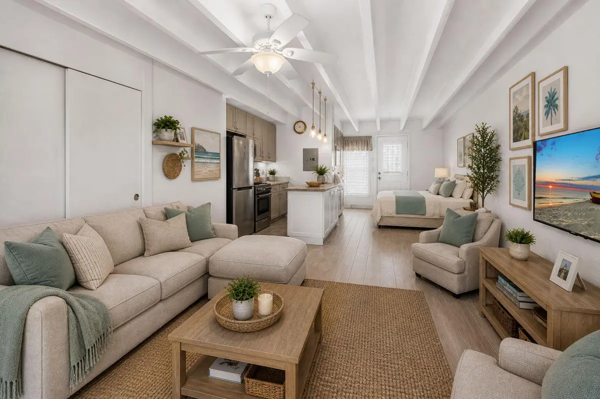Virtually Staged Photo #1 at 4001 S Ocean Boulevard 111, Palm Beach