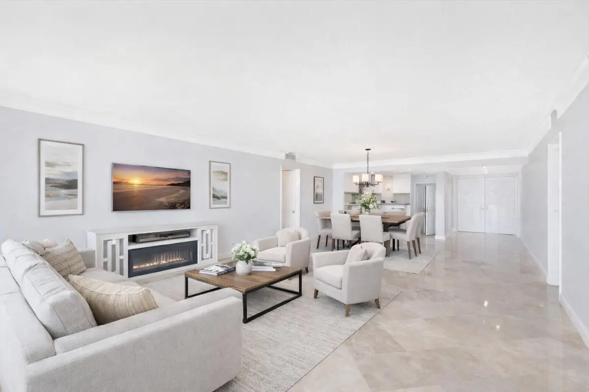Living Room at 400 Beach Road 103, Tequesta