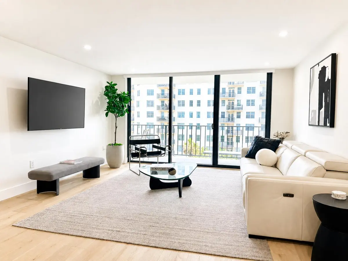 Living Room at 3460 S Ocean Boulevard 4150, Palm Beach