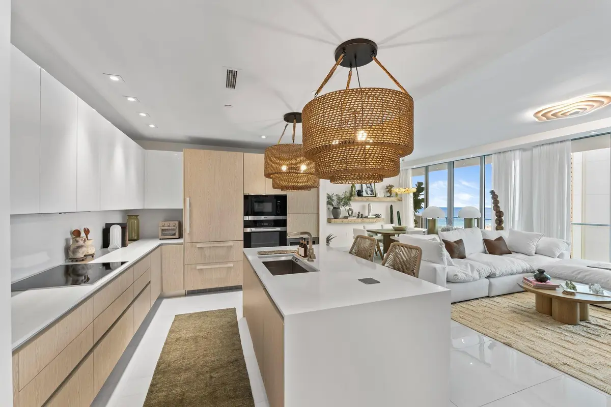 Kitchen at 3100 N Ocean Drive H1006, Singer Island