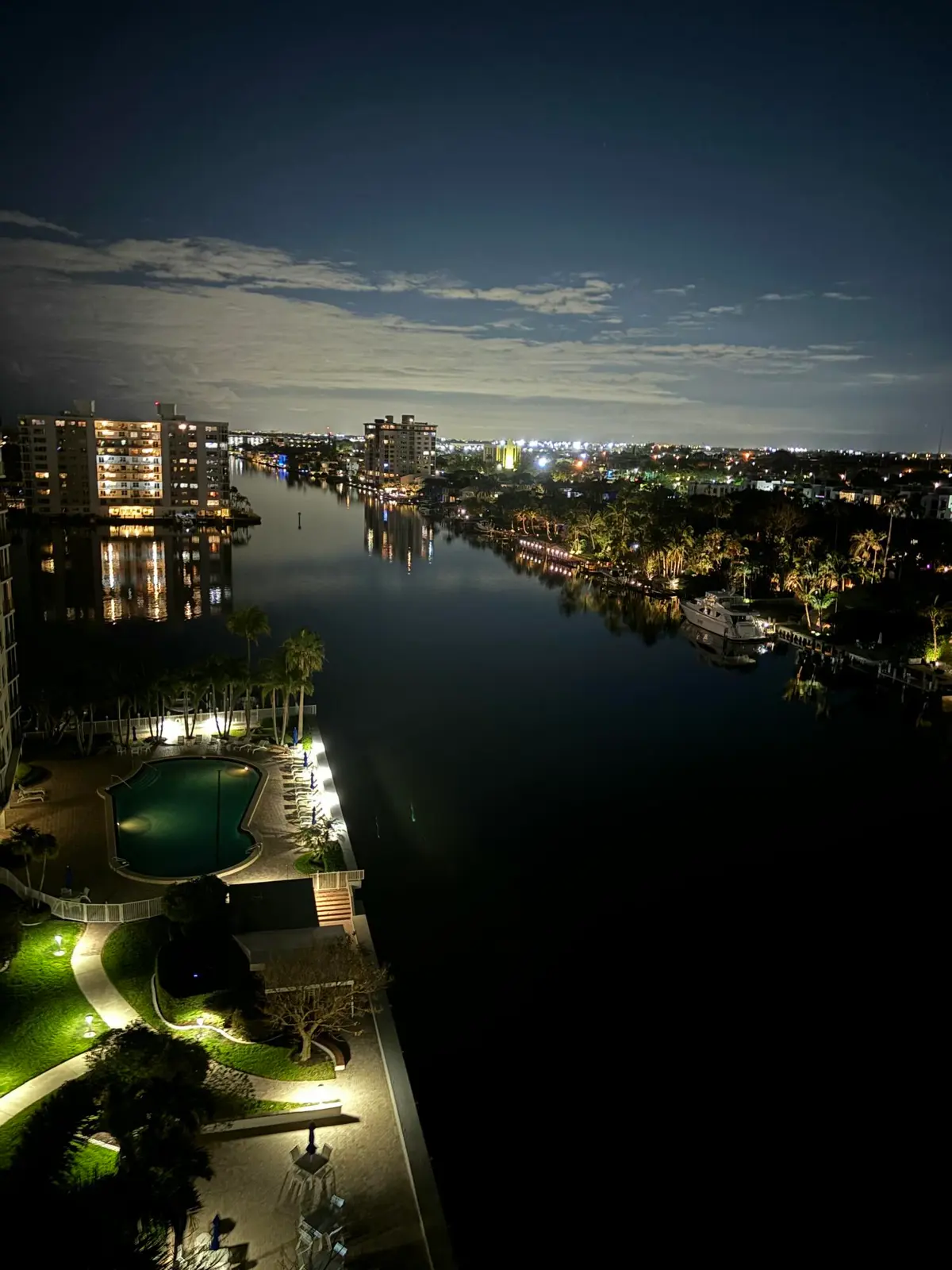 Night View at 200 Macfarlane Drive N-1101, Delray Beach