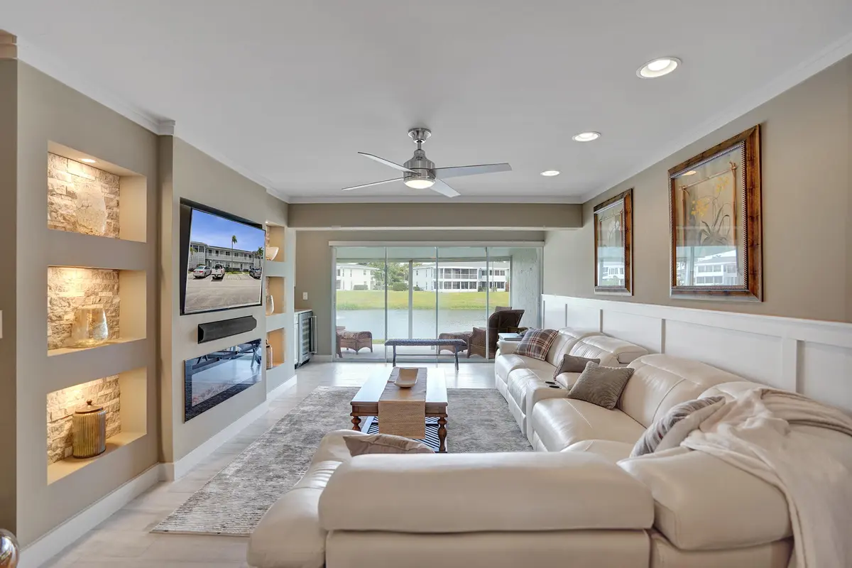 Living room to patio at 2820 SW 13th Street 101, Delray Beach