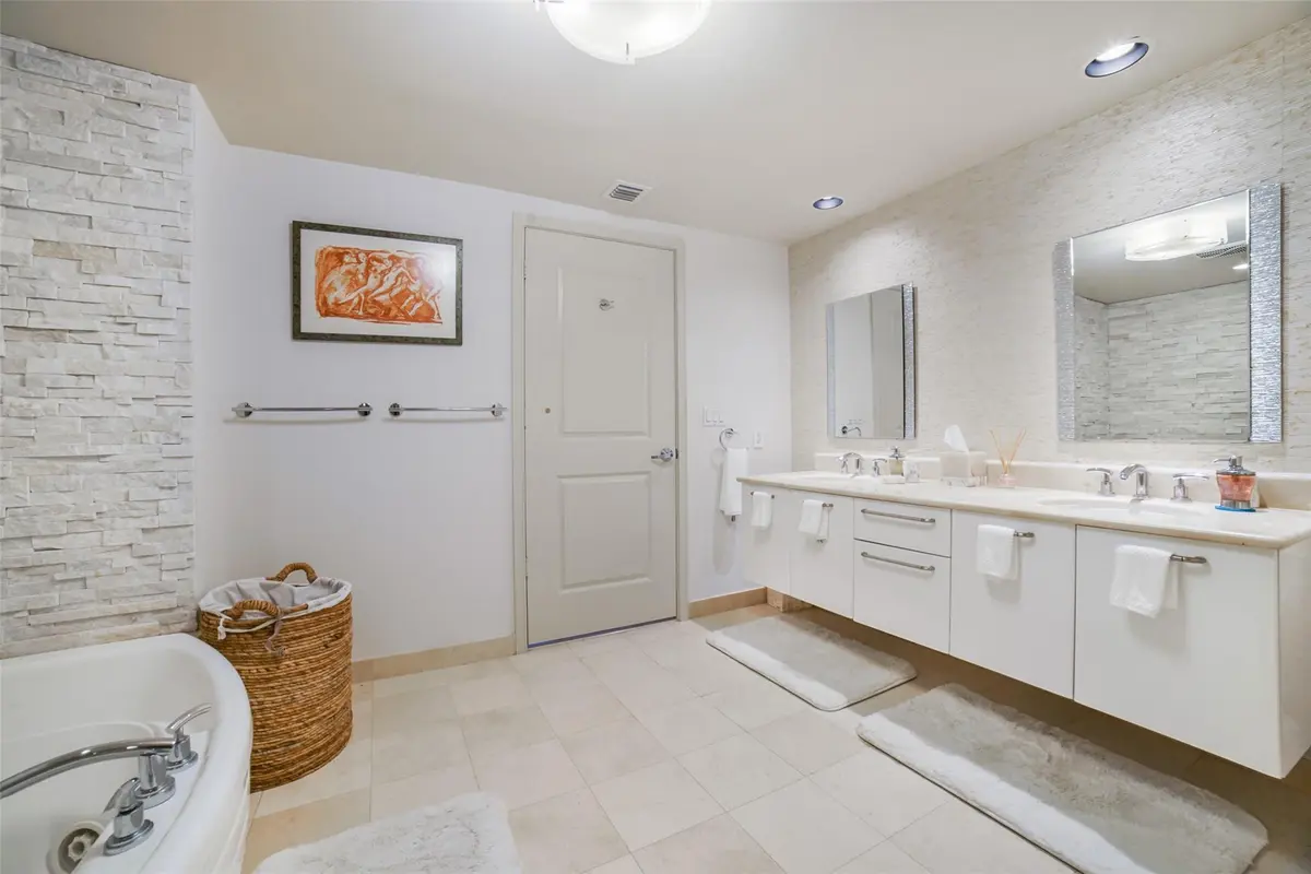 Primary bathroom at 3101 S Ocean Drive 401, Hollywood