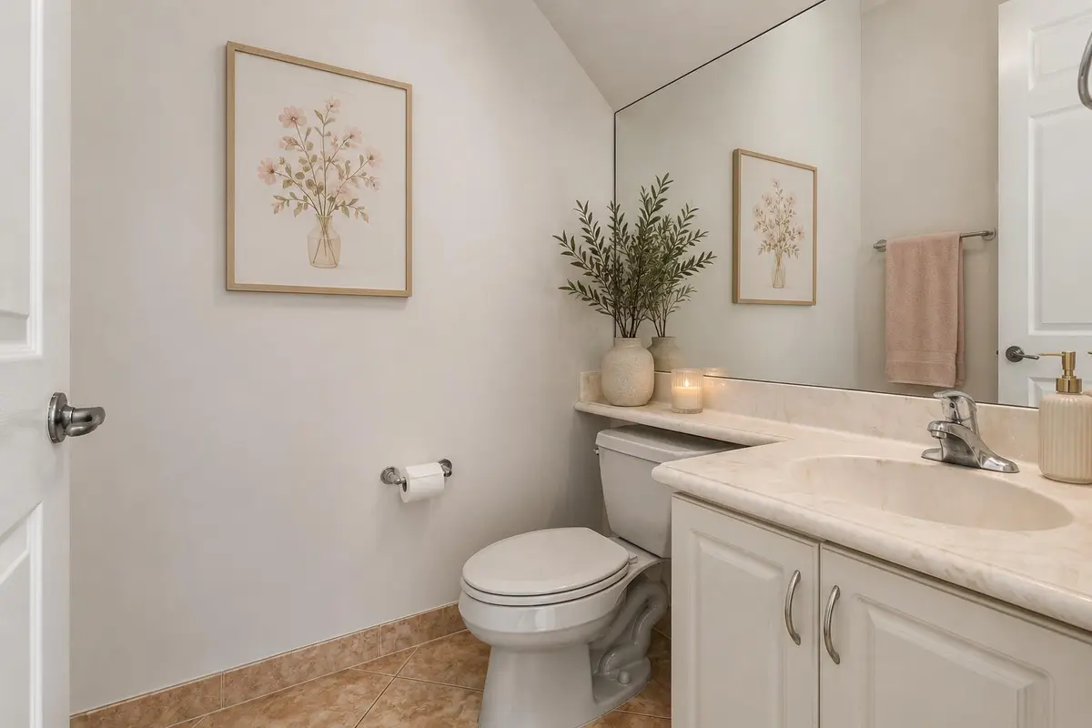 Powder Room 1st floor Staged at 1213 Via Fatini, Boynton Beach