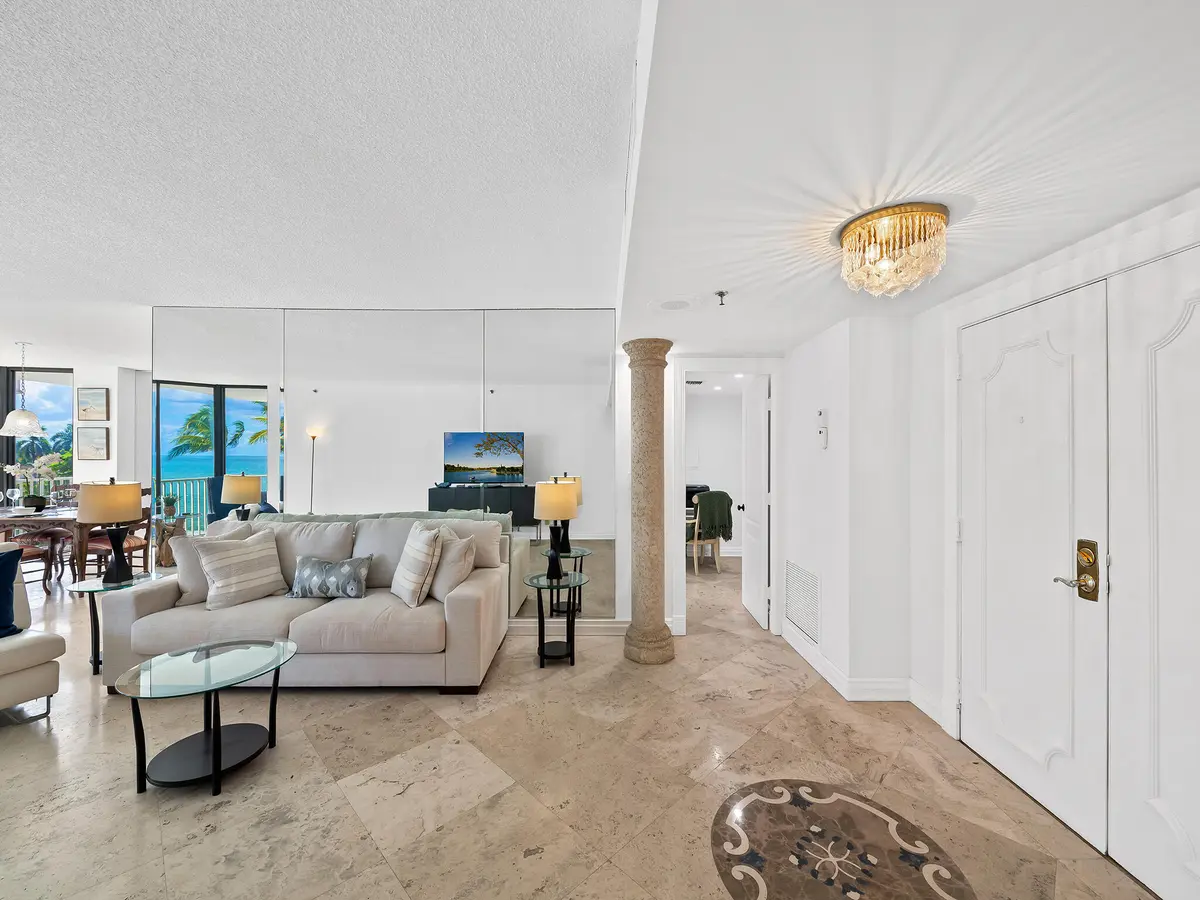 living room at 2917 S Ocean Boulevard 304, Highland Beach
