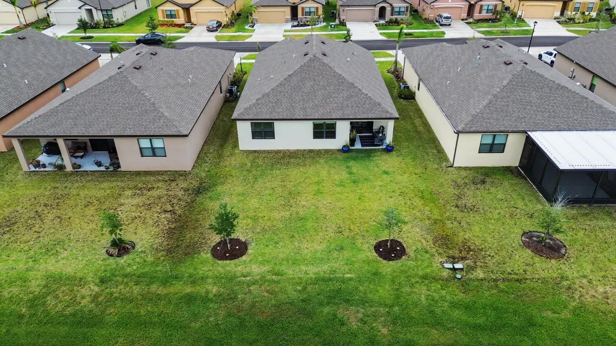 Aerial Rear at 9868 SW Triton Way, Port St. Lucie