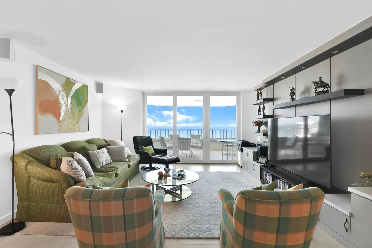 Living Room at 500 S Ocean Boulevard 2205, Boca Raton