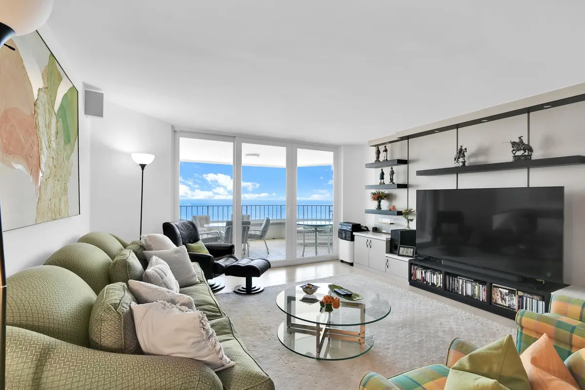 Living Room at 500 S Ocean Boulevard 2205, Boca Raton