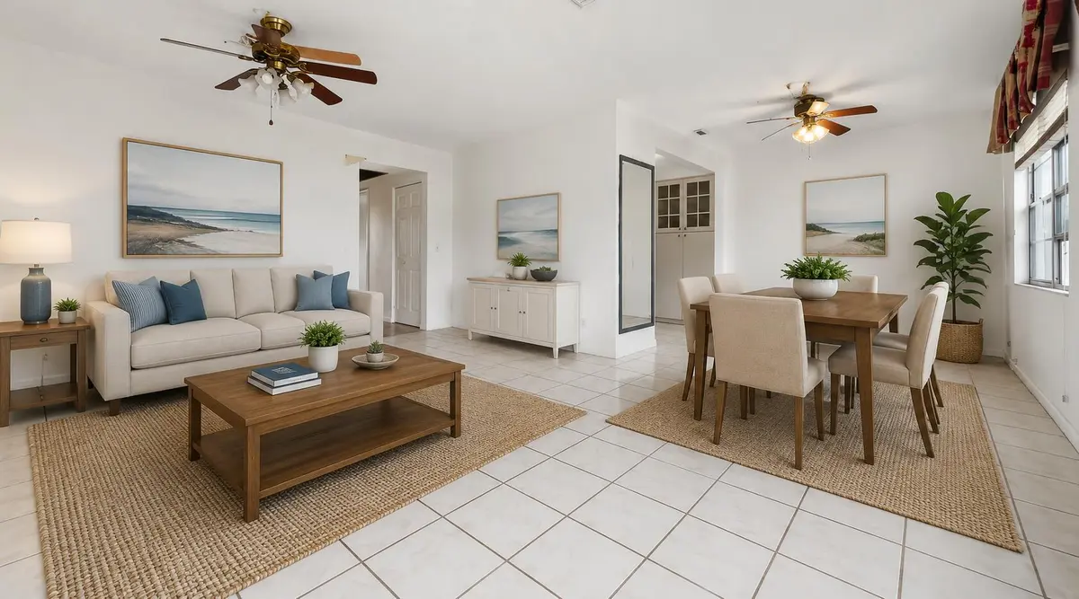 Living, dining at 101 SW 132nd Way 418J, Hollywood