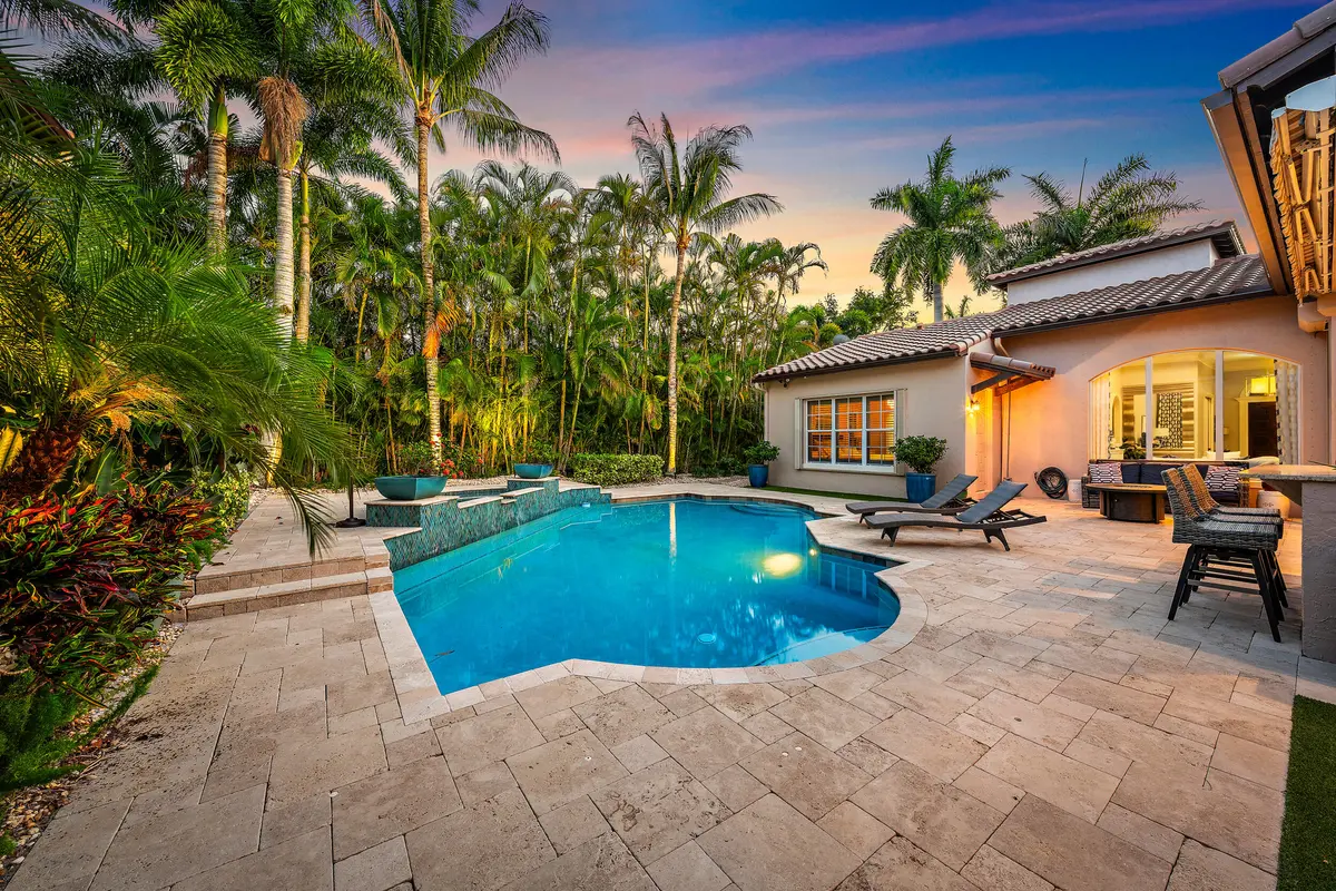 Swimming Pool & Rear Exterior at 105 Segovia Way, Jupiter