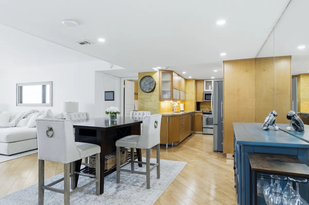 Dining area & European Kitchen at 5600 N Flagler Drive Unit 910, West Palm Beach