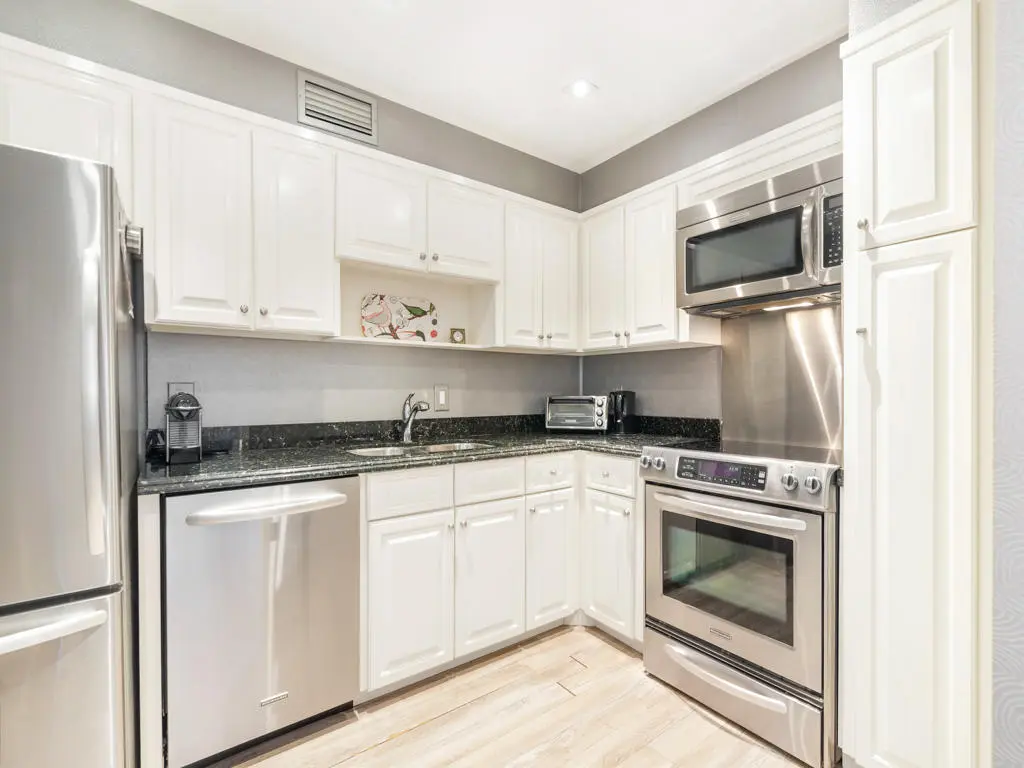 Fully equipped kitchen at 2295 S Ocean Boulevard 715, Palm Beach