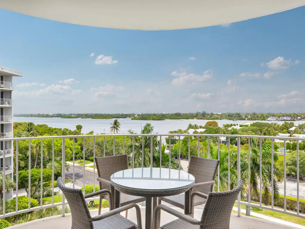 Sunsets on the terrace at 2295 S Ocean Boulevard 715, Palm Beach