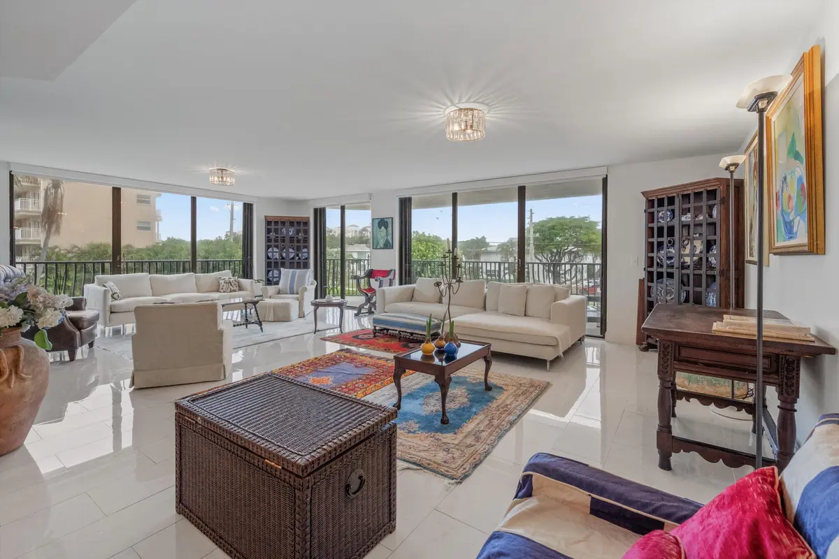 Living Room at 4000 S Ocean Boulevard 104, South Palm Beach