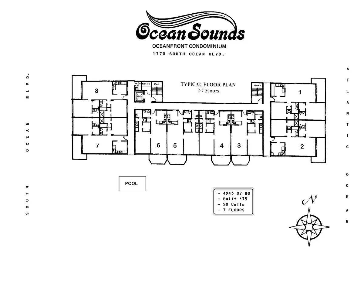 2 Ocean Sounds Site Plan at 1770 S Ocean Boulevard 704, Lauderdale-By-The-Sea