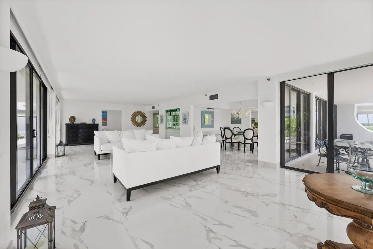 Living/Dining Area at 2580 S Ocean Boulevard 1a1, Palm Beach