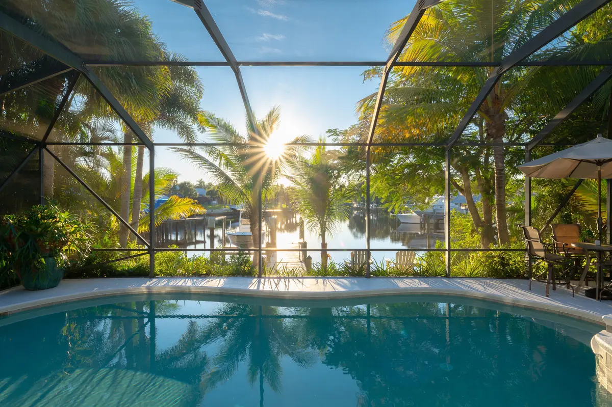 pool deck at 3842 SW Saint Lucie Lane, Palm City