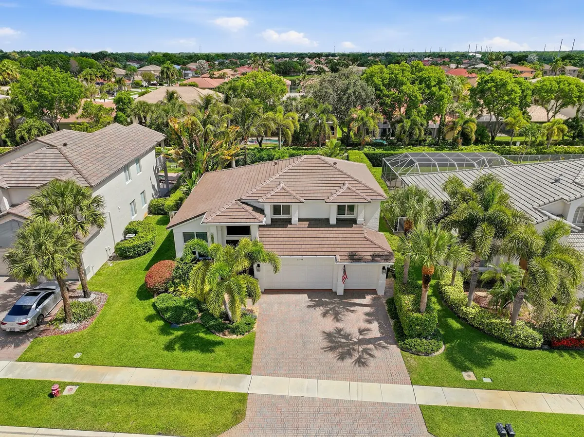 aerial shot of the home at 11195 Marina Bay Road, Wellington
