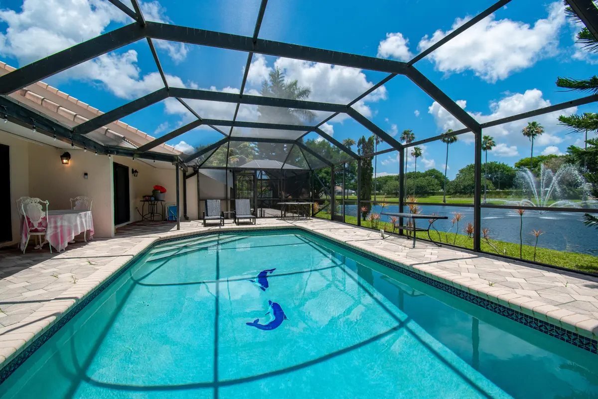 Your own Screened-in Pool at 9708 Erica Court, Boca Raton