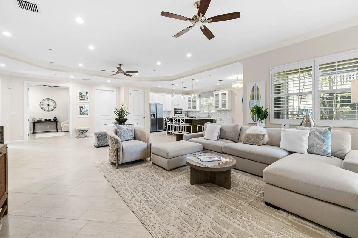 Living room at 111 Tresana Boulevard 27, Jupiter