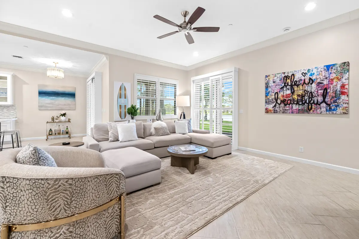 Living room at 111 Tresana Boulevard 27, Jupiter