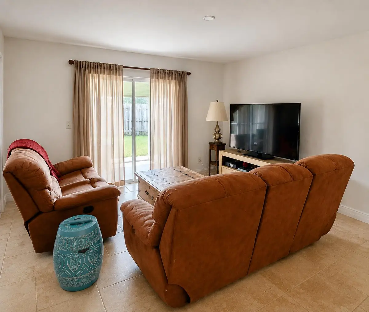 Family Room (virtually staged) at 12497 Guilford Way, Wellington