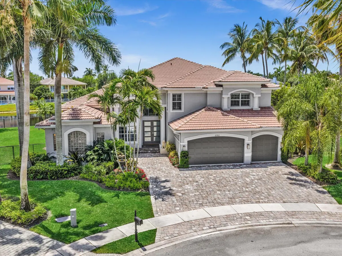 Exterior Front Aerial at 15783 Viana Winds Point, Delray Beach