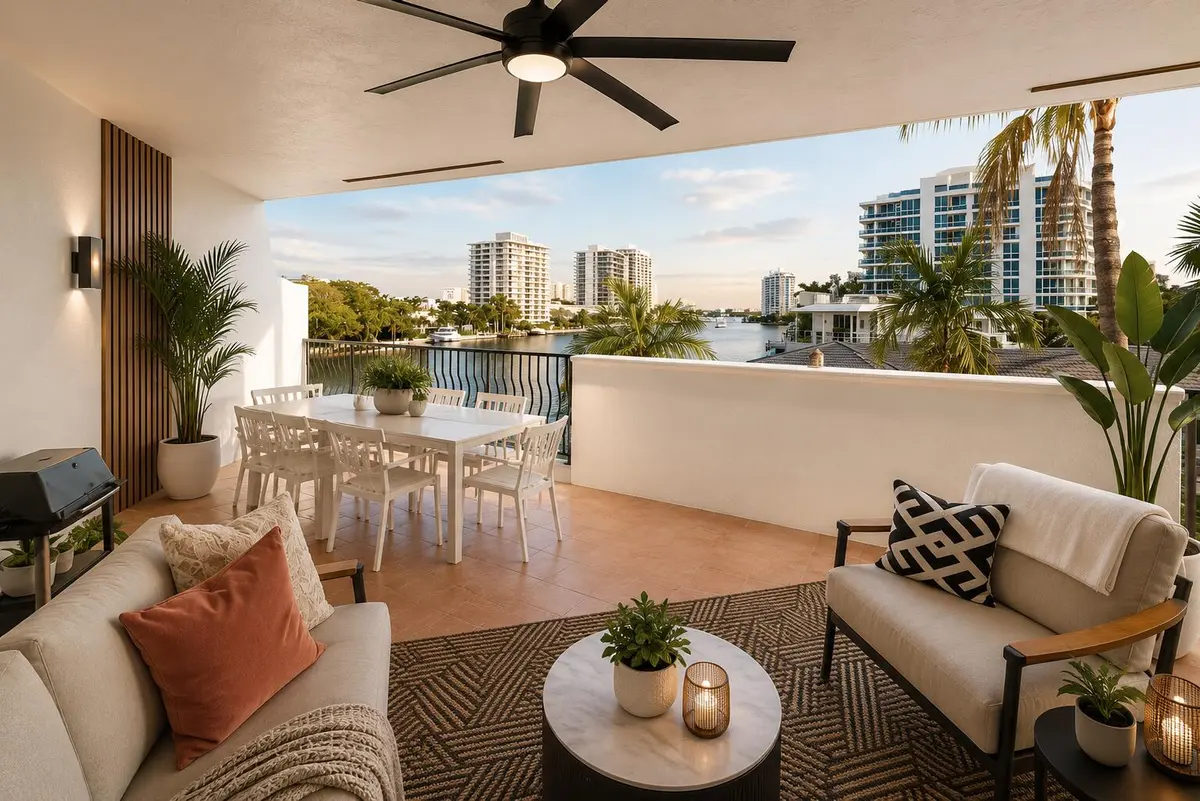 Terrace Overlooking Intracoastal at 615 Bayshore Drive 301, Fort Lauderdale