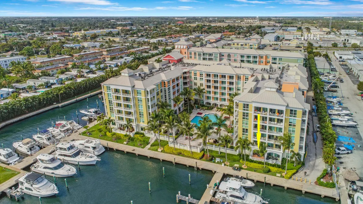 Aerial (102 is Yellow Arrow) at 806 E Windward Way 102, Lantana