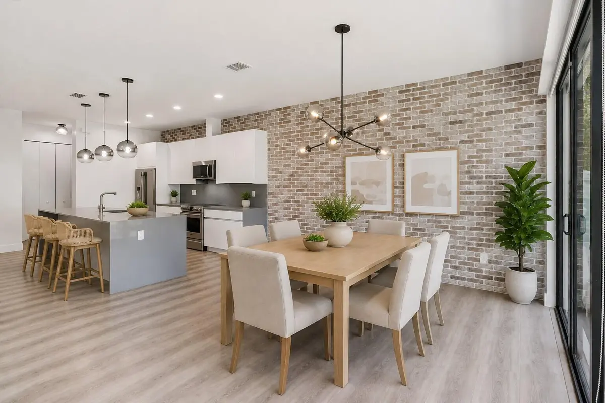 vitually staged dining kitchen at 341 SW 16th Court, Fort Lauderdale