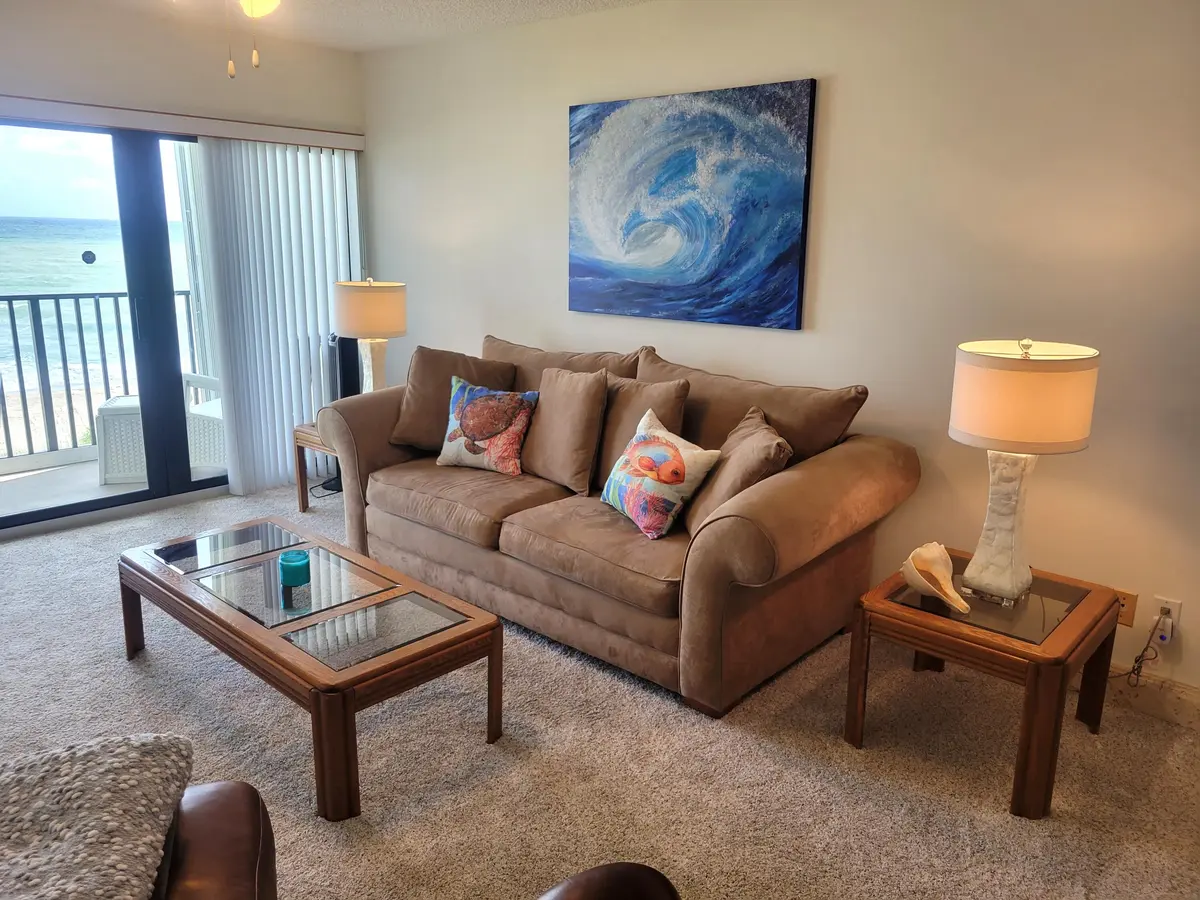 Living Room at 10152 S Ocean Drive 418b, Jensen Beach