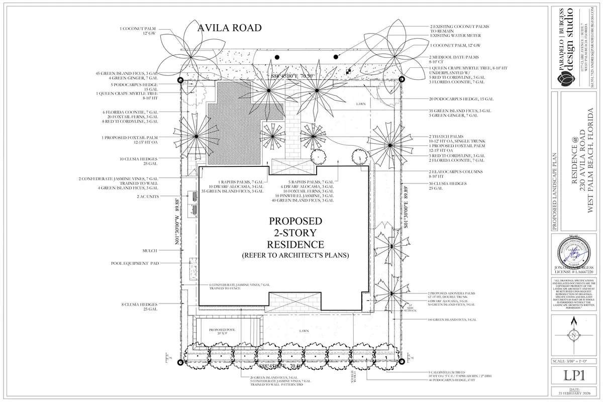 230 AVILA ROAD_PROPOSD LANDSCAPE PLAN_23 at 230 Avila Road, West Palm Beach