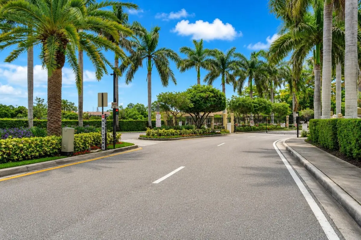 Gated Community Entrance at 340 Lake Monterey Circle, Boynton Beach