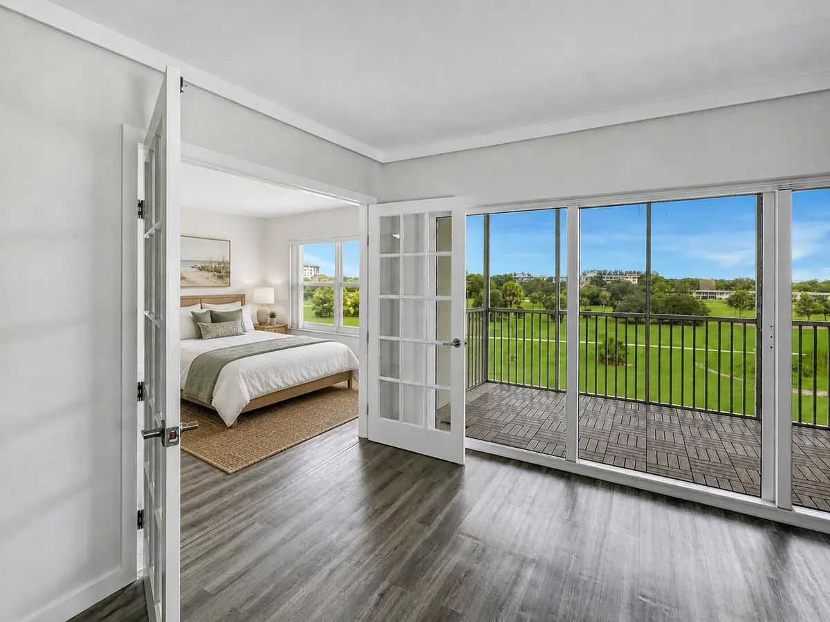 Living & 2nd Bedroom Staged Palm-Aire at 2950 N Palm Aire Drive 506, Pompano Beach