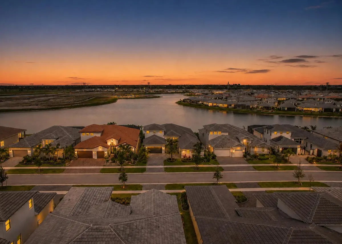 Sunset Aerial 8596 Felicita at 8596 SW Felicita Way, Port St. Lucie