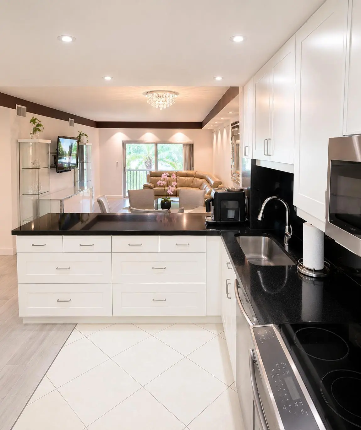 Kitchen at 9880 Marina Boulevard 1520, Boca Raton