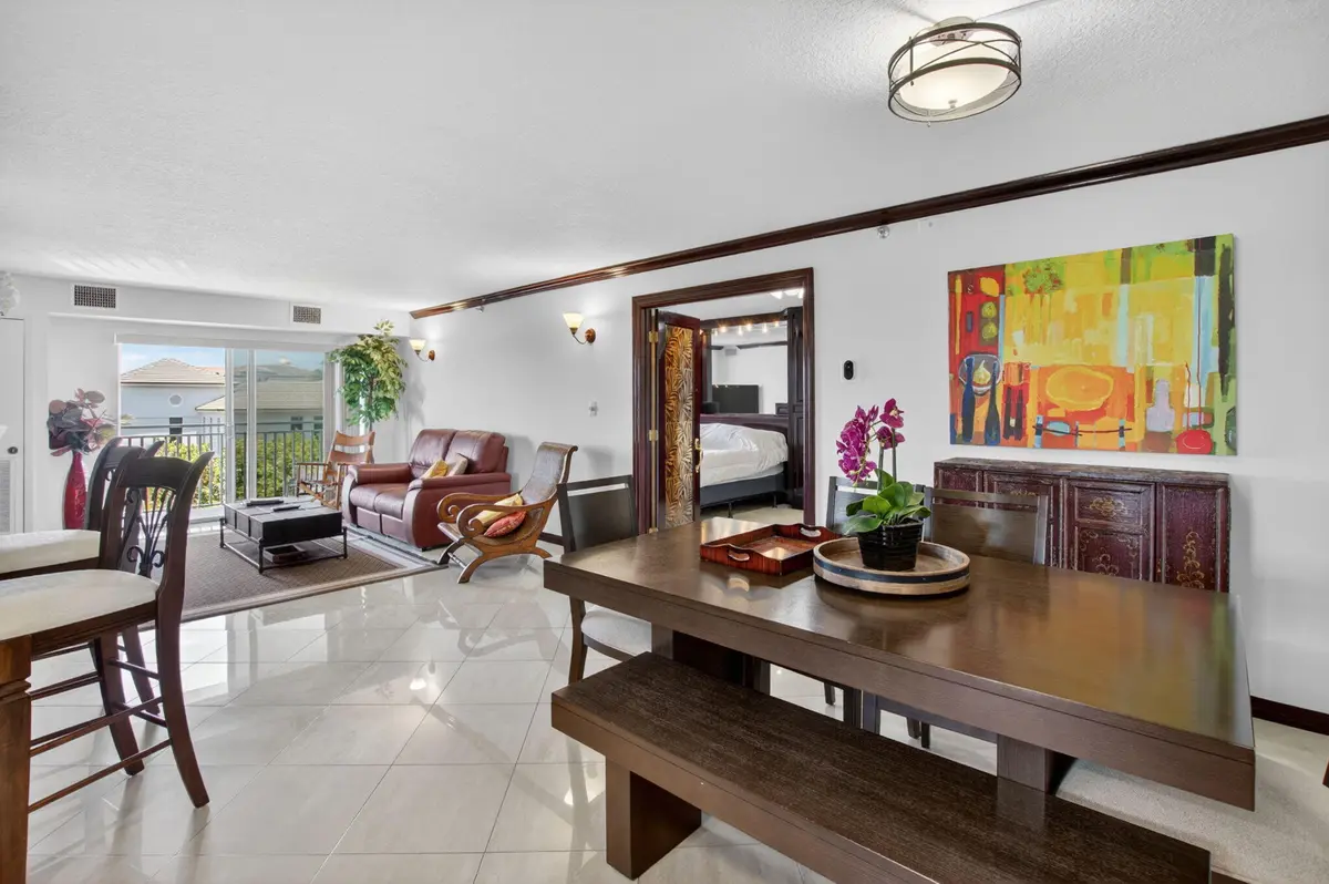 dining living room combo at 4505 S Ocean Boulevard 402, Highland Beach