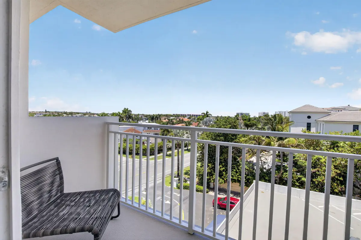 balcony off living room at 4505 S Ocean Boulevard 402, Highland Beach