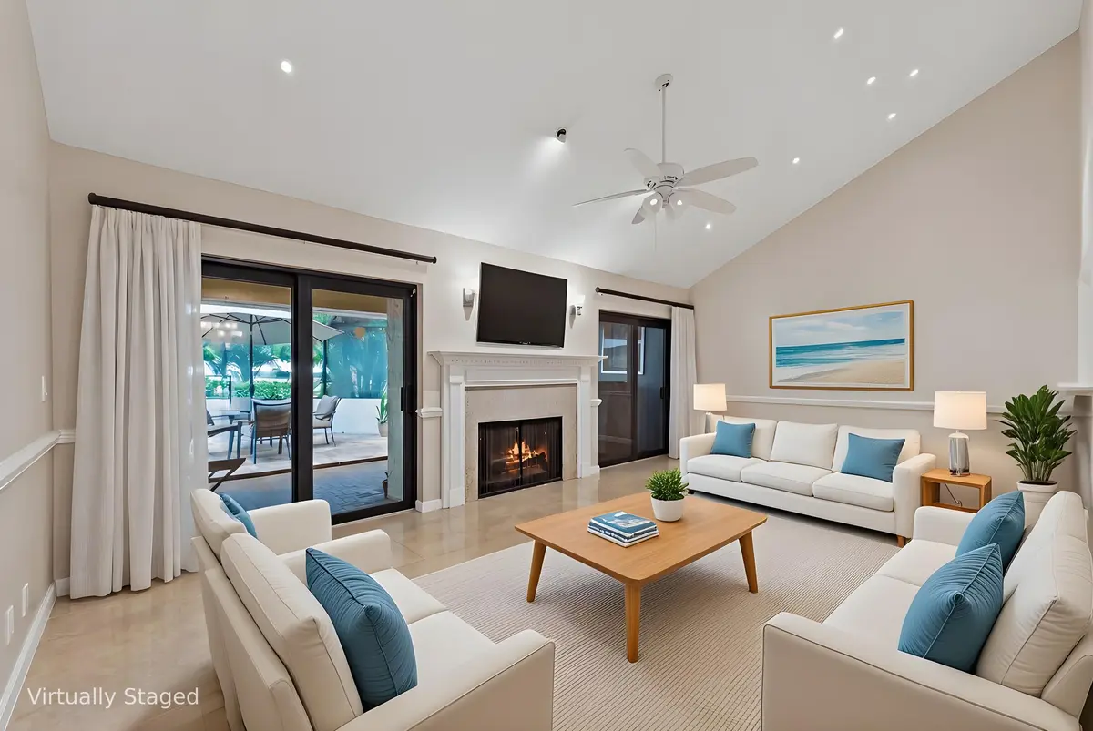 Virtually Staged Living Area at 65 Balfour Road, Palm Beach Gardens