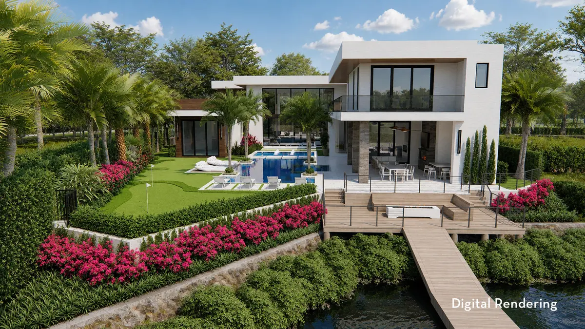 Rear Exterior - Digital Rendering at 404 Mariner Drive, Jupiter