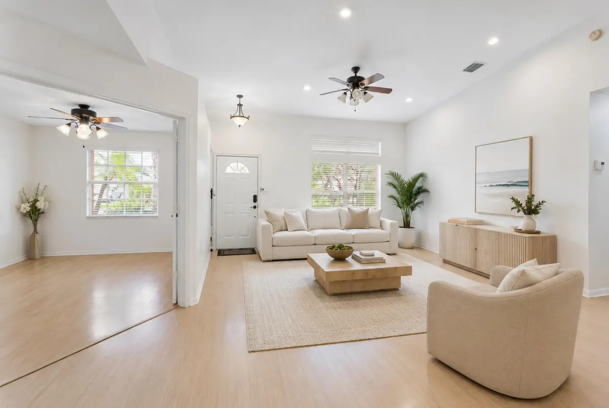 Staged Living Area at 112 Laurel Way, Royal Palm Beach
