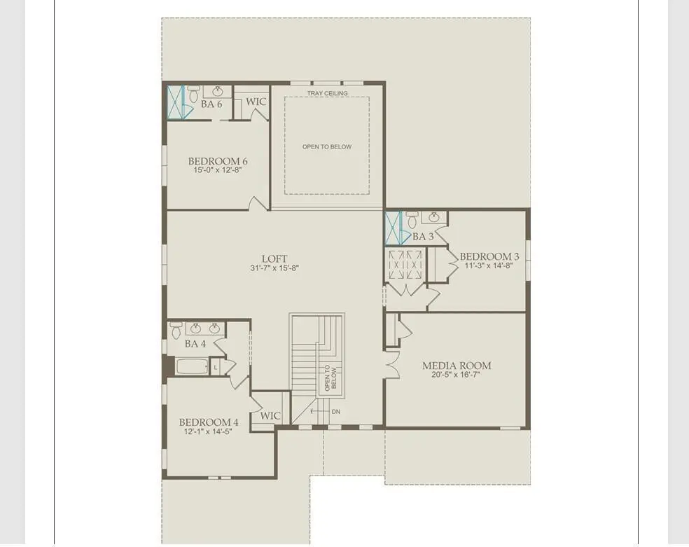 Floorplan Details - Floor 2 at 5044 Naugle Way Livingston 50, Davie