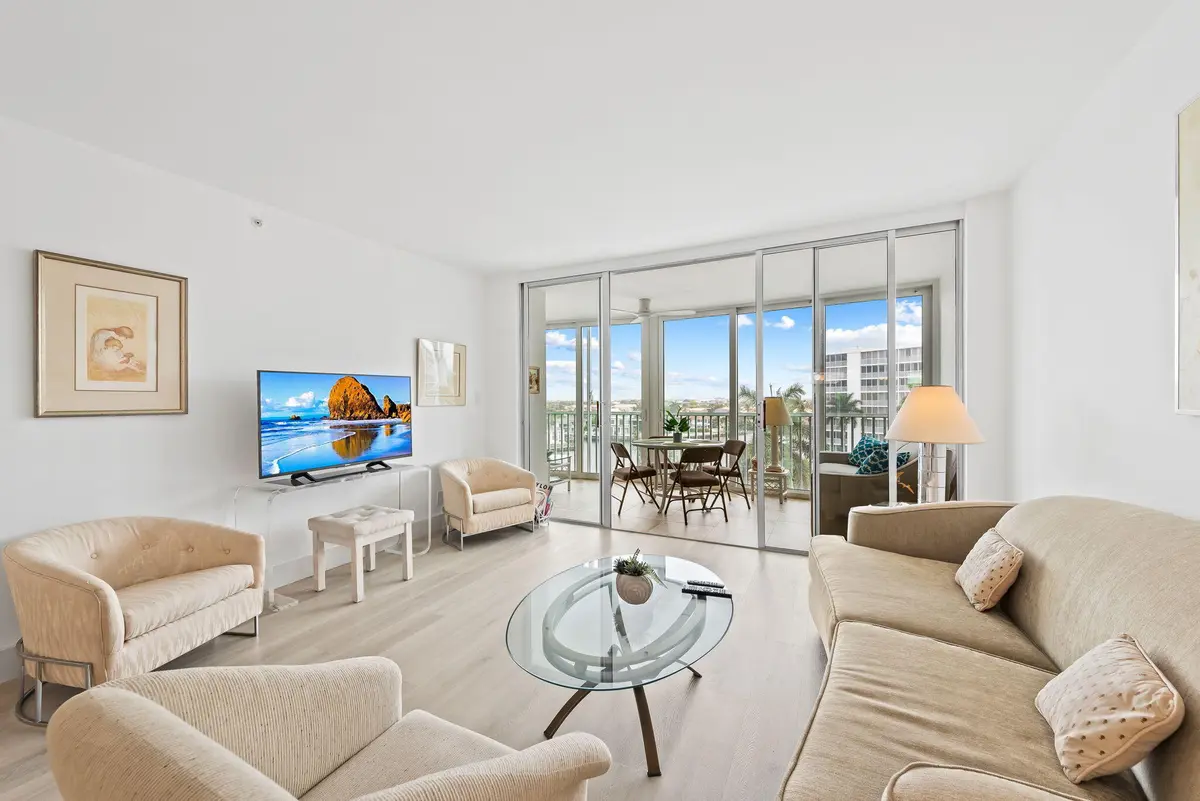 living to balcony at 3300 S Ocean Boulevard 723-c, Highland Beach