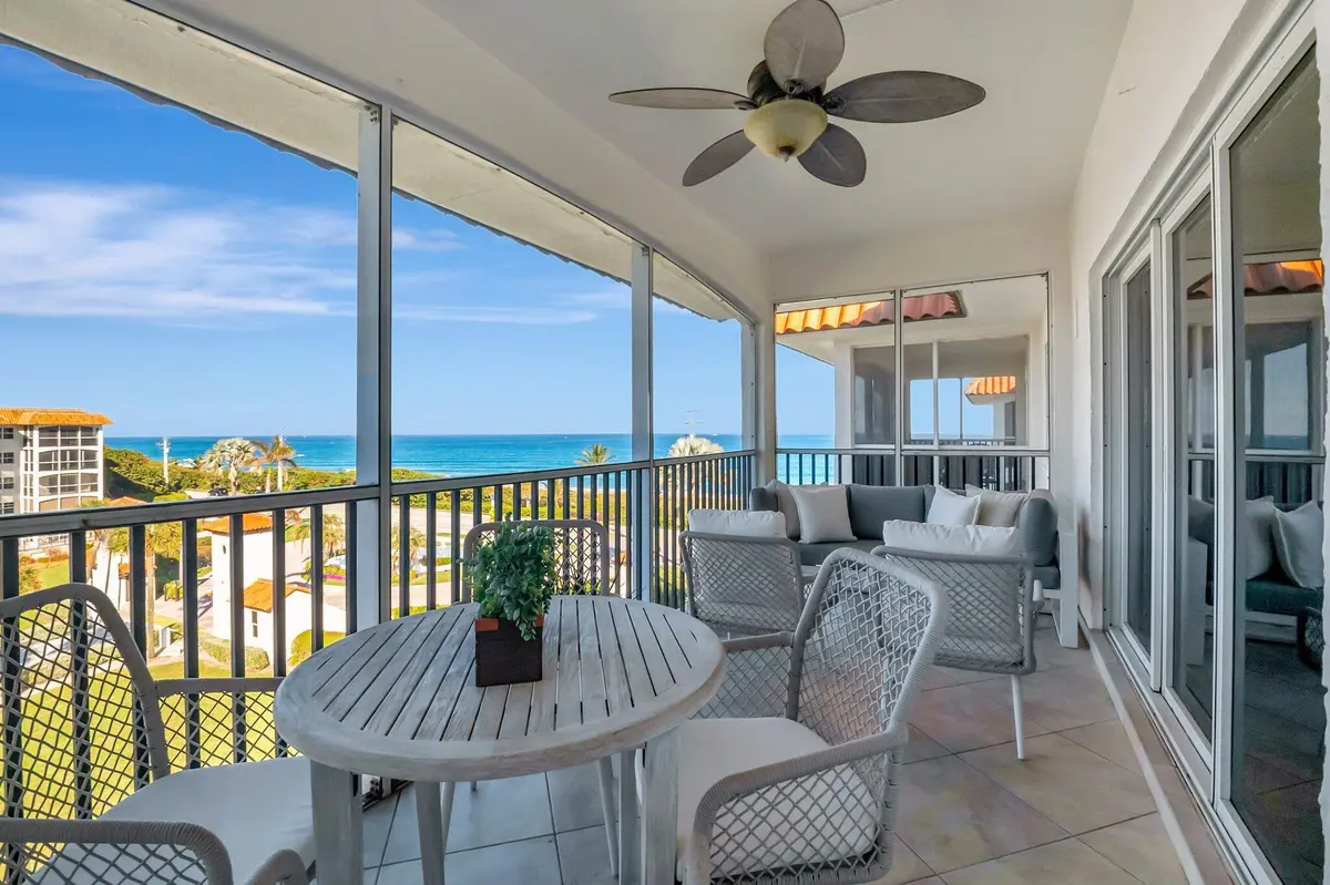 Screened Balcony w/ Ocean views at 2871 N Ocean Boulevard D506, Boca Raton