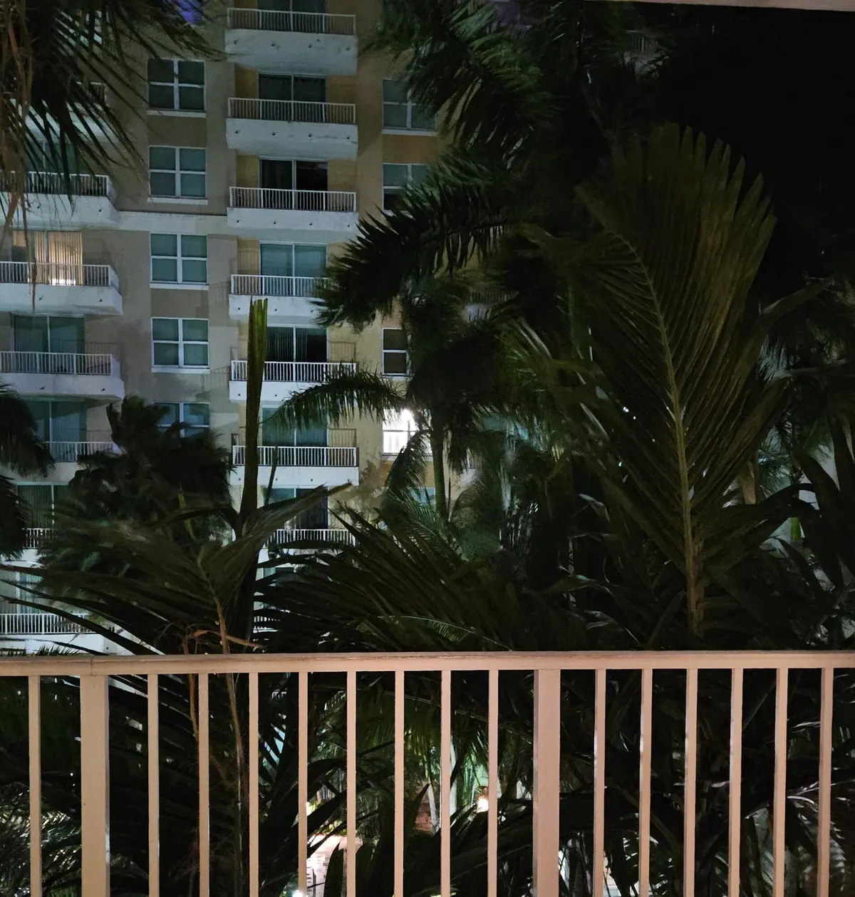 Balcony @ night at 700 E Boynton Beach Boulevard 407, Boynton Beach