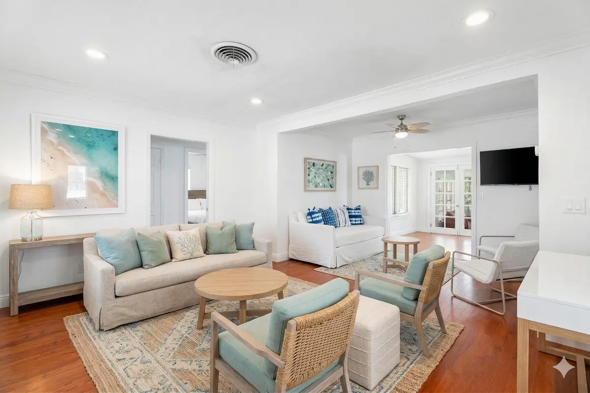 Virtually staged living room at 411 S Palmway, Lake Worth Beach
