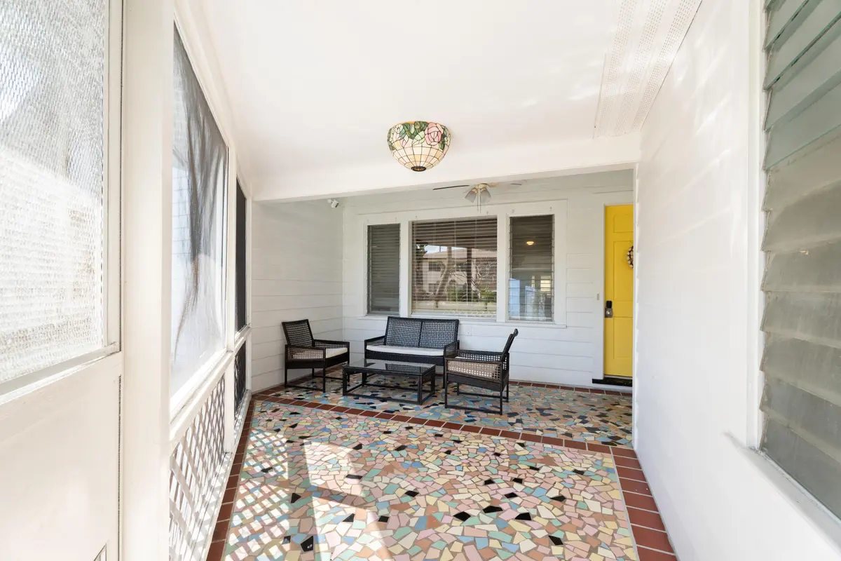 Screened front porch at 411 S Palmway, Lake Worth Beach