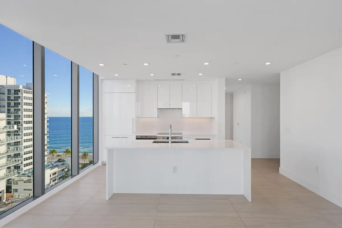 Kitchen with Ocean View at 151 N Seabreeze Boulevard 903, Fort Lauderdale
