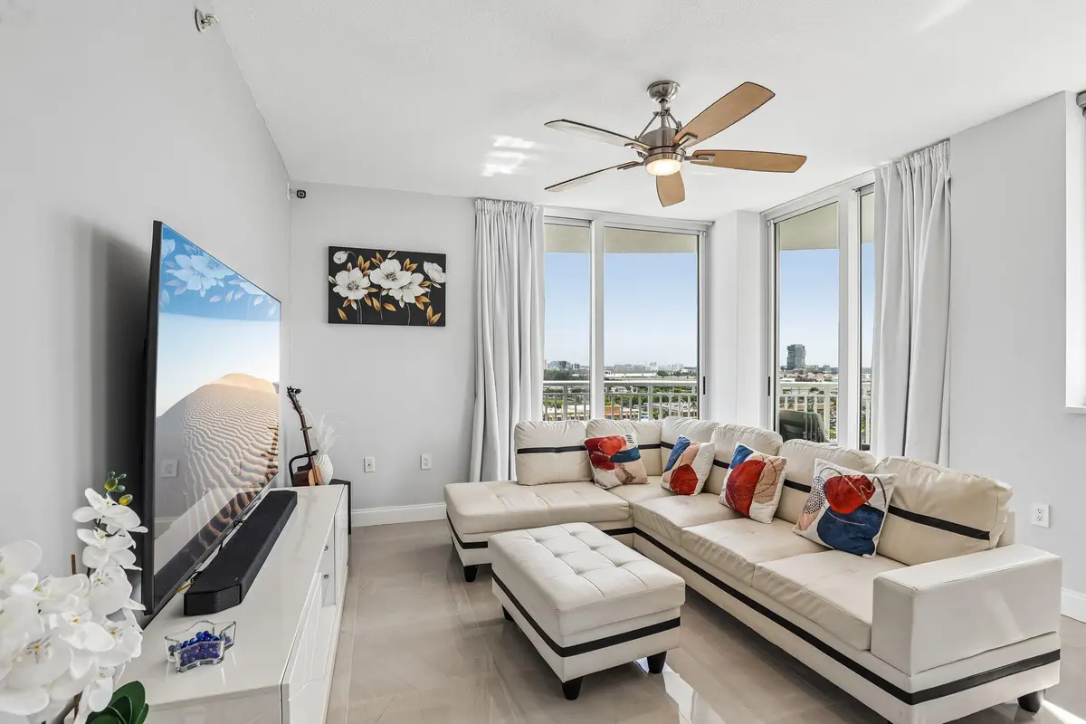 Living Room with view at 1755 E Hallandale Beach Boulevard 1207 E, Hallandale Beach