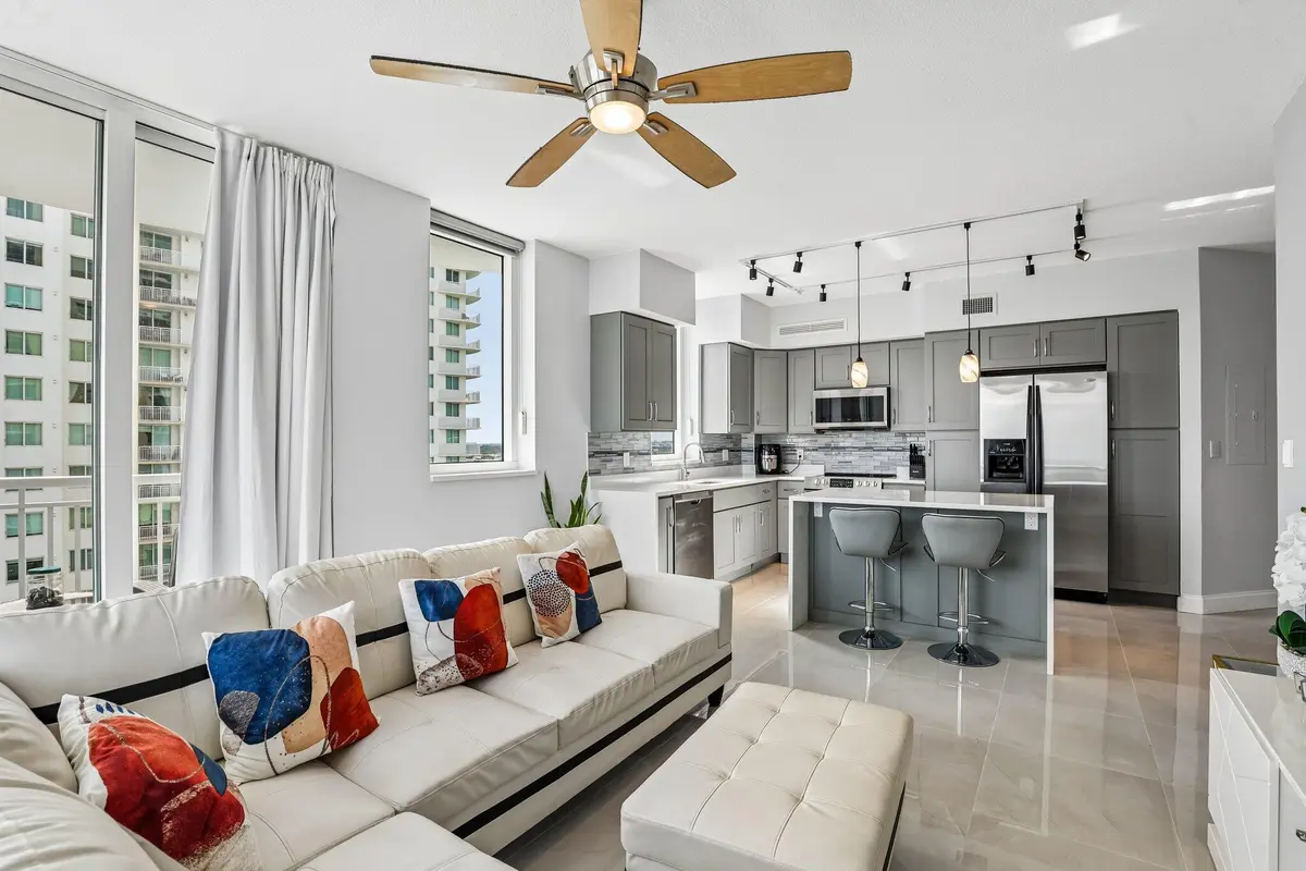 Open Living and Kitchen at 1755 E Hallandale Beach Boulevard 1207 E, Hallandale Beach